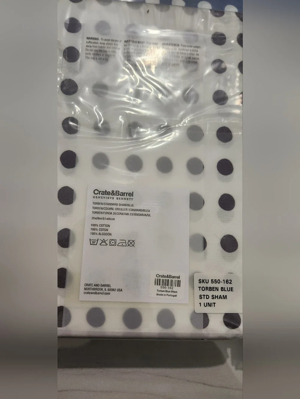 Crate And Barrel Twin Size Duvet Cover And Two Shams